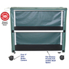 Mjm Internaitonal Two Shelf X-Wide Linen Cart, Standard Mesh - R.Blue 345-2C-SM-RB